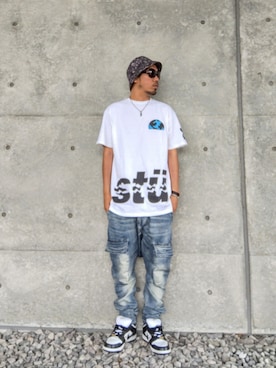「HUF（ハフ）のアイテム」を使った、hasshi(ハッシー)さん（メンズ・173cm）の夏コーディネート