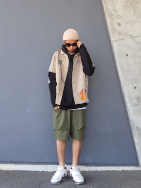 「アイテム（帽子）」を使った、hasshi(ハッシー)さん（メンズ・173cm）の春コーディネート