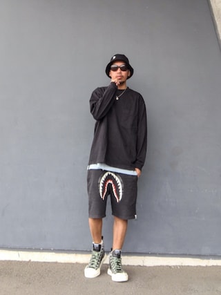 「UNIQLO(ユニクロ)のクルーネックT(長袖)(Tシャツ/カットソー)」を使った、hasshi(ハッシー)さん(メンズ・173cm)の秋コーディネート