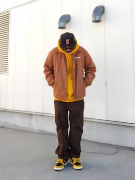 「NIKE」｜「アイテム（ジャケット/アウター）」を使った、hasshi(ハッシー)さん（メンズ・172cm）の冬コーディネート