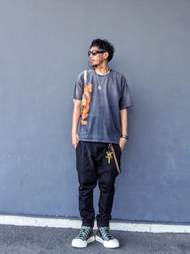 「アイテム（ブレスレット）」を使った、hasshi(ハッシー)さん（メンズ・173cm）の夏コーディネート