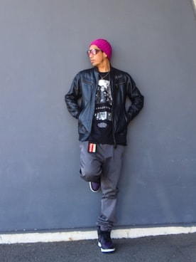 「アイテム（サングラス）」を使った、hasshi(ハッシー)さん（メンズ・172cm）の冬コーディネート