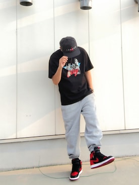 「アイテム（Tシャツ/カットソー）」を使った、hasshi(ハッシー)さん（メンズ・172cm・40代）の秋コーディネート