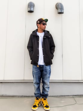 「アイテム（帽子）」を使った、hasshi(ハッシー)さん（メンズ・172cm）の秋コーディネート