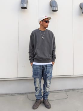 「アイテム（キャップ）」を使った、hasshi(ハッシー)さん（メンズ・172cm）の秋コーディネート