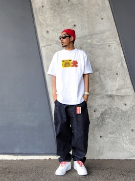「no brand（ノーブランド）のアイテム」を使った、hasshi(ハッシー)さん（メンズ・173cm）の夏コーディネート