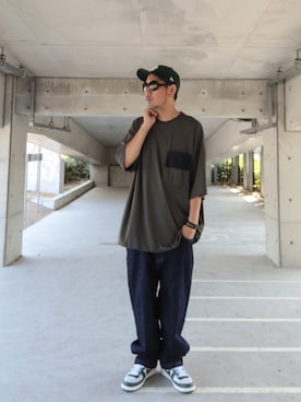 「430（フォーサーティ）の【430】NF UCLG 59FIFTY LP（キャップ）」を使った、hasshi(ハッシー)さん（メンズ・172cm・40代）の夏コーディネート