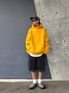 「Supreme （シュプリーム）のアイテム」を使った、hasshi(ハッシー)さん（メンズ・173cm）の春コーディネート