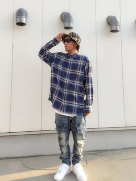 「アイテム（タンクトップ）」を使った、hasshi(ハッシー)さん（メンズ・172cm）の秋コーディネート