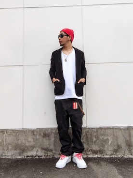 「RAGEBLUE（レイジブルー）のアイテム」を使った、hasshi(ハッシー)さん（メンズ・173cm）の夏コーディネート