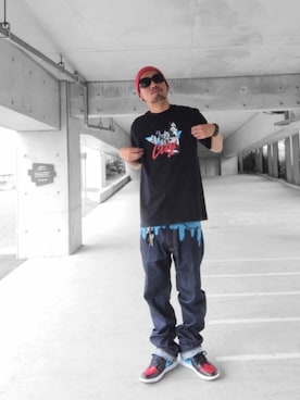 「アイテム（ニットキャップ/ビーニー）」を使った、hasshi(ハッシー)さん（メンズ・172cm・40代）の夏コーディネート