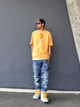 「RAGEBLUE（レイジブルー）のアイテム」を使った、hasshi(ハッシー)さん（メンズ・173cm）の夏コーディネート