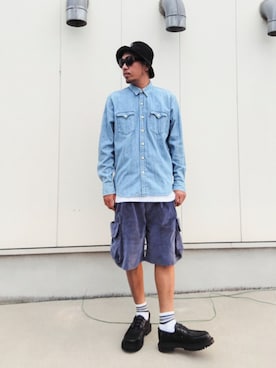 「アイテム（レッグウェア）」を使った、hasshi(ハッシー)さん（メンズ・172cm）の秋コーディネート