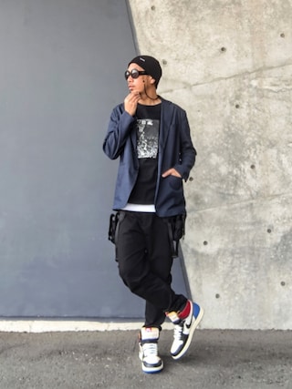「Supreme （シュプリーム）のアイテム（ニットキャップ/ビーニー）」を使った、hasshi(ハッシー)さん（メンズ・173cm）の春コーディネート