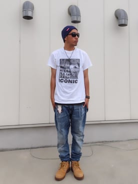 「アイテム（キーホルダー）」を使った、hasshi(ハッシー)さん（メンズ・172cm）の秋コーディネート