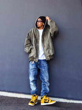 「アイテム（サングラス）」を使った、hasshi(ハッシー)さん（メンズ・172cm）の秋コーディネート