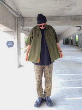 「Supreme （シュプリーム）のアイテム」を使った、hasshi(ハッシー)さん（メンズ・172cm）の秋コーディネート
