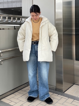 「アイテム（ベルト）」を使った、佐藤薫さん（レディース・162cm）の秋コーディネート