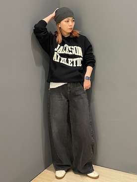 「Ungrid（アングリッド）のアイテム（パーカー）」を使った、佐藤薫さん（レディース・162cm）の秋コーディネート