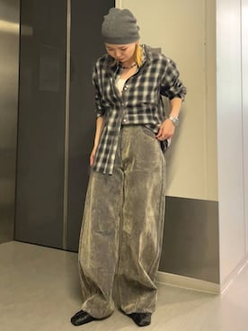 「カーブデニム」｜佐藤薫さん（レディース・162cm）の夏コーディネート