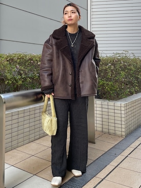 「Ungrid（アングリッド）のアイテム（アクセサリー）」を使った、佐藤薫さん（レディース・162cm）の秋コーディネート