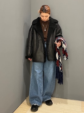 「Ungrid（アングリッド）のアイテム（アクセサリー）」を使った、佐藤薫さん（レディース・162cm）の秋コーディネート