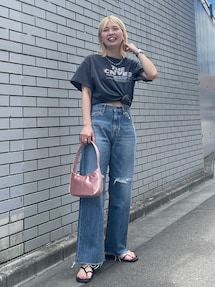 カットオフダメージストレートデニム｜アングリッド（Ungrid