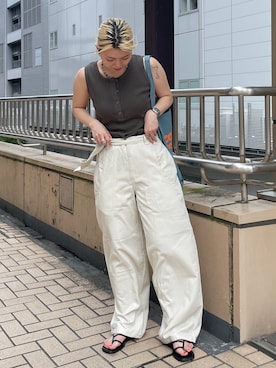 「Ungrid（アングリッド）のアイテム」を使った、佐藤薫さん（レディース・162cm）の夏コーディネート