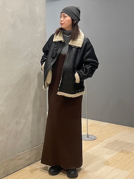 「Ungrid（アングリッド）のアイテム（アクセサリー）」を使った、佐藤薫さん（レディース・162cm）の秋コーディネート