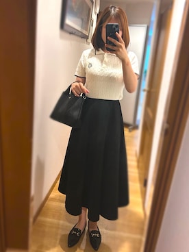 「アイテム（ポロシャツ）」を使った、ryukaさん（レディース・155cm）の夏コーディネート
