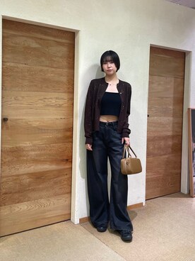 「JNBY（ジェーエヌビーワイ）のアイテム（パンツ）」を使った、TAKASARUUNAさん（レディース・166cm）の秋コーディネート