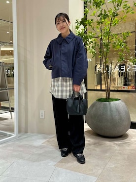「URBANRESEARCH」｜「アイテム（ブルゾン）」を使った、REINAさん（レディース・162cm）の冬コーディネート