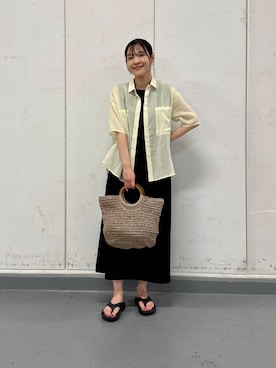 「URBANRESEARCH」｜「アイテム（ワンピース/ドレス）」を使った、REINAさん（レディース・162cm）の夏コーディネート