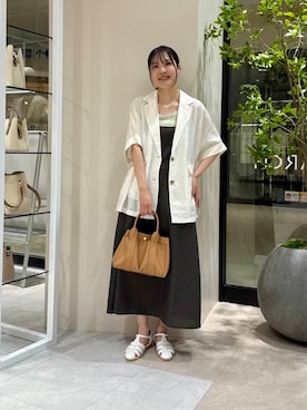 「URBANRESEARCH」｜「アイテム（その他アウター）」を使った、REINAさん（レディース・162cm）の夏コーディネート
