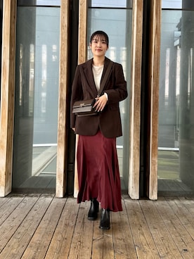 「RODE SKO」｜「アイテム（その他アウター）」を使った、REINAさん（レディース・162cm）の秋コーディネート