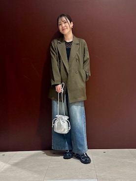 「ここでしか手に入らない別注アイテム」｜「アイテム（その他アウター）」を使った、REINAさん（レディース・162cm）の春コーディネート
