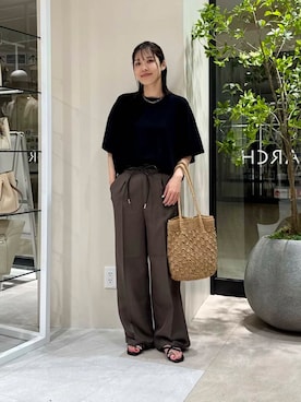 「アイテム（ニット/セーター）」を使った、REINAさん（レディース・162cm）の夏コーディネート