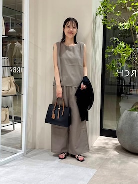 「URBANRESEARCH」｜「アイテム（ワンピース/ドレス）」を使った、REINAさん（レディース・162cm）の夏コーディネート