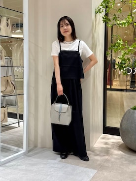 「URBANRESEARCH」｜「アイテム（サロペット/オーバーオール）」を使った、REINAさん（レディース・162cm）の夏コーディネート