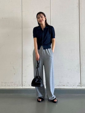 「SMELLY（スメリー）のアイテム（ショルダーバッグ）」を使った、REINAさん（レディース・162cm）の夏コーディネート