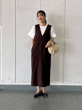 「RODE SKO（ロデスコ）のアイテム」を使った、REINAさん（レディース・162cm）の秋コーディネート