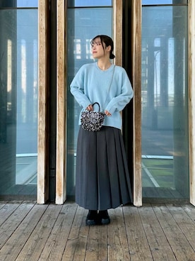 「RODE SKO（ロデスコ）のアイテム（ブーツ）」を使った、REINAさん（レディース・162cm）の秋コーディネート