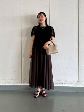 「URBANRESEARCH」｜「アイテム（ワンピース/ドレス）」を使った、REINAさん（レディース・162cm）の夏コーディネート