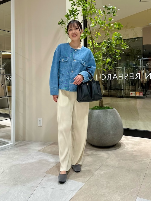 デニムノーカラージャケット（デニムジャケット）｜ITEMS