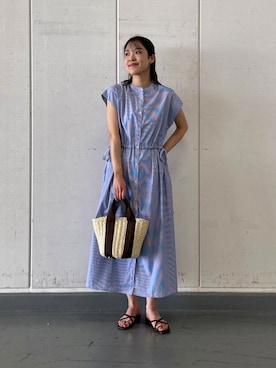 「URBANRESEARCH」｜「アイテム（ワンピース/ドレス）」を使った、REINAさん（レディース・162cm）の夏コーディネート