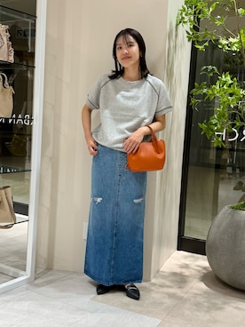 「st2508」｜「アイテム（ローファー）」を使った、REINAさん（レディース・162cm）の秋コーディネート