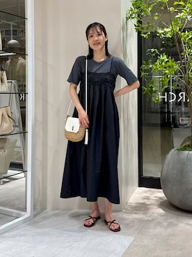 「URBANRESEARCH」｜「アイテム（ワンピース/ドレス）」を使った、REINAさん（レディース・162cm）の夏コーディネート