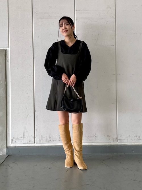 厚底スエード風ロングブーツ ブラック 厚底サイドゴアロングブーツ/31512 – ORIENTALTRAFFIC