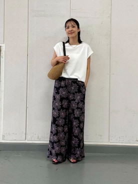 「柄物」｜REINAさん（レディース・162cm）の夏コーディネート