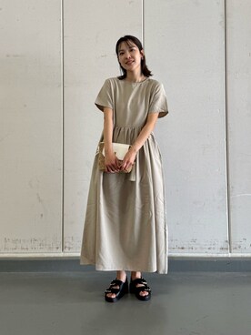 「RODE SKO（ロデスコ）のアイテム（サンダル）」を使った、REINAさん（レディース・162cm）の夏コーディネート